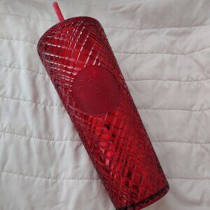 NWT Starbucks Holiday Red Jeweled Tumbler Cup